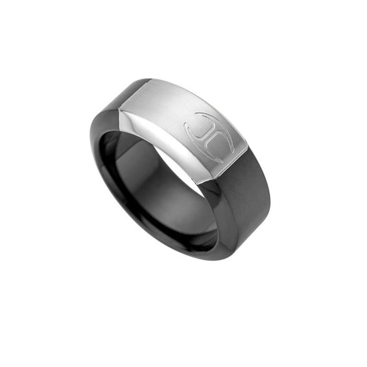 حلقه مشکی و استیل  جاست کاوالی  مردانه مدل JCRG50010109